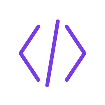 Code Programming Color Line Icon Editable Stroke Vector Symbol Stock Illustration