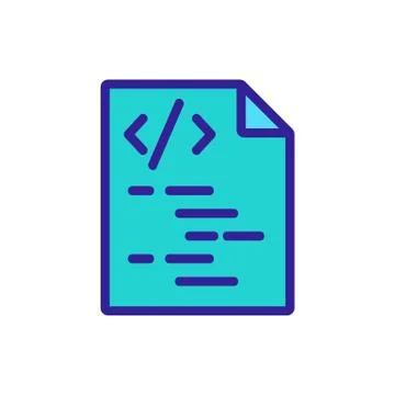 Code programming icon vector. Isolated contour symbol illustration Stock Illustration