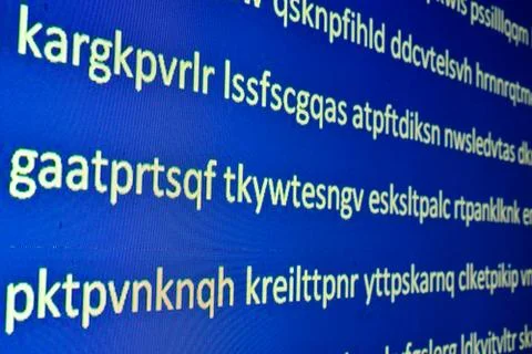 Code of the protein sequence. Stock-Fotos