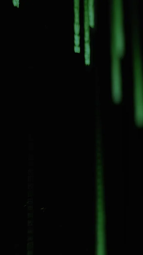 Code rain of Chinese characters as symbol of hacking Stock Footage 302712879