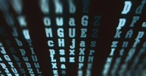 Code rain, digital rain of falling symbols Stockbeeldmateriaal 321761339