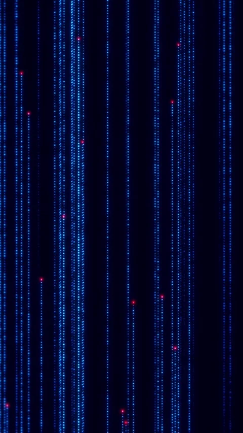 Code Rain Vertical Stock Footage 310067620