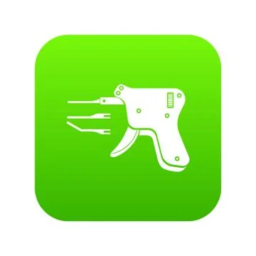 Code reader icon green Illustrazione stock