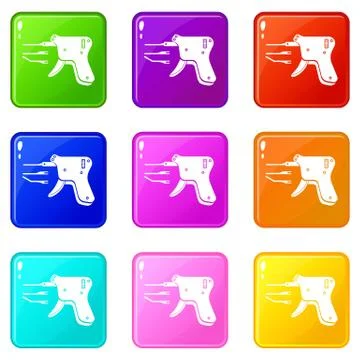 Code reader icons set 9 color collection 스톡 일러스트