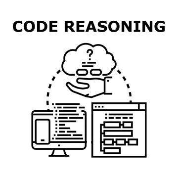 Code reasoning concept developing software architecture planning Stockillustratie