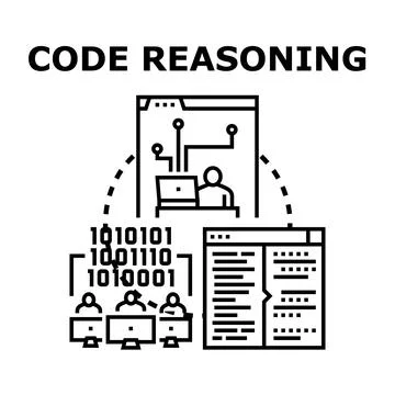 Code reasoning process for software development planning Illustrazione stock