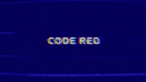 CODE RED Retro Text Intro Effects Stock Footage 328189924