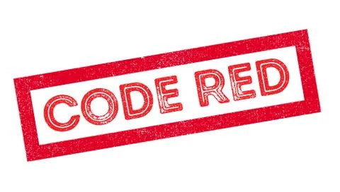 Code Red rubber stamp Stockillustratie