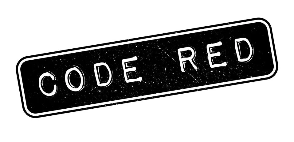Code Red rubber stamp 库存插图