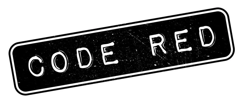 Code Red rubber stamp Stockillustratie