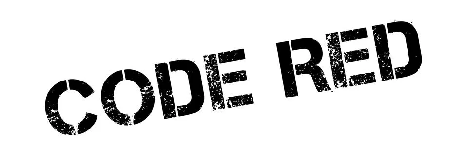 Code Red rubber stamp Stockillustratie