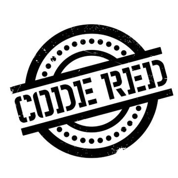 Code Red rubber stamp Illustrazione stock