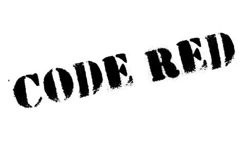 Code Red rubber stamp Stockillustratie