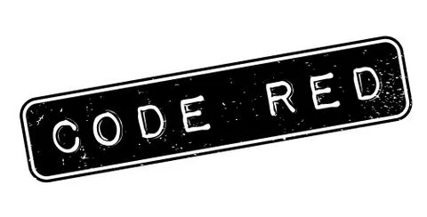 Code Red rubber stamp 库存插图