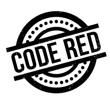 Code Red rubber stamp Stockillustratie