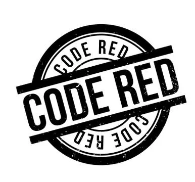 Code Red rubber stamp 스톡 일러스트