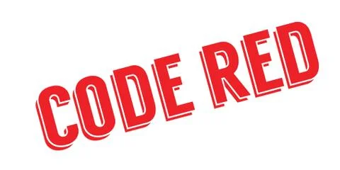 Code Red rubber stamp 库存插图