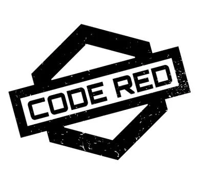 Code Red rubber stamp Stockillustratie