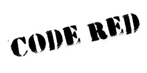 Code Red rubber stamp 스톡 일러스트