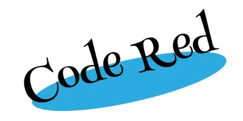 Code Red rubber stamp 스톡 일러스트