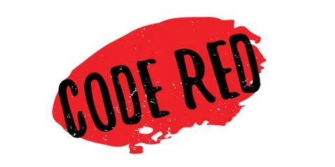 Code Red rubber stamp Stockillustratie