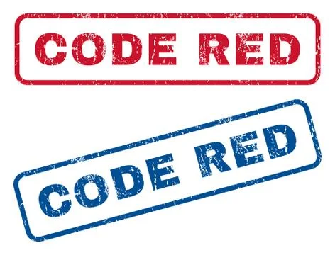 Code Red Rubber Stamps 스톡 일러스트