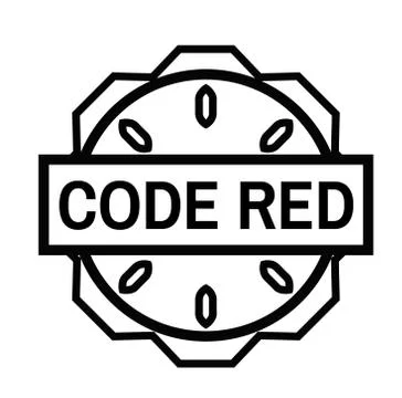 CODE RED stamp on white Stock Illustration