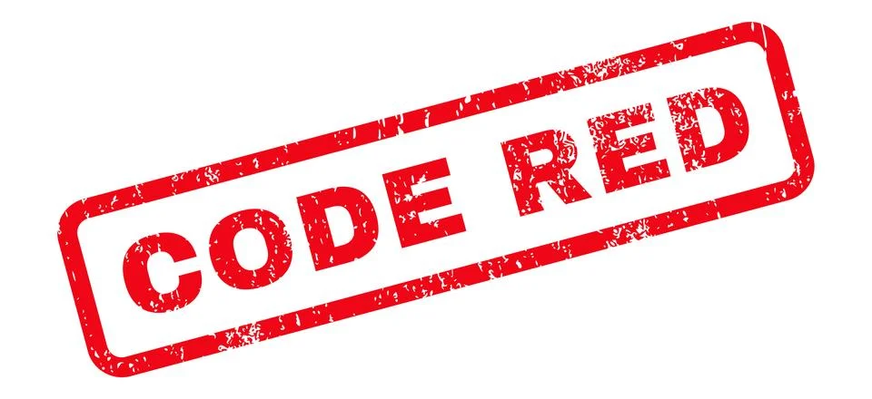 Code Red Text Rubber Stamp Stock Illustration