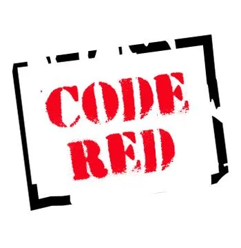 Code Red typographic stamp Stock Illustration