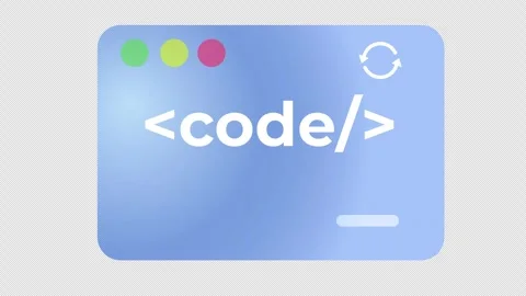 Code refresh icon animation. Software development. Alpha channel. Seamless loop Stock Footage 296182575