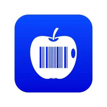Code to represent product identification icon digital blue Stock Illustration