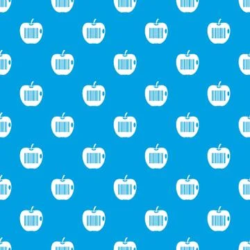 Code to represent product identification pattern seamless blue Stock Illustration