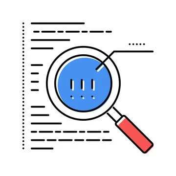 Code research color icon vector illustration Stock Illustration