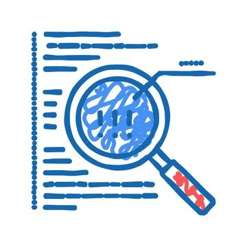 Code research icon doodle illustration Stock Illustration