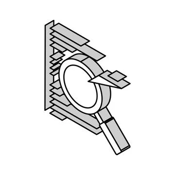 Code research isometric icon vector illustration Stock Illustration