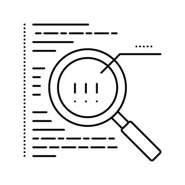 Code research line icon vector illustration Stock Illustration