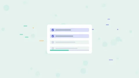 Code Review Flow animation, mint green flat design motion graphic Stock Footage 342456740
