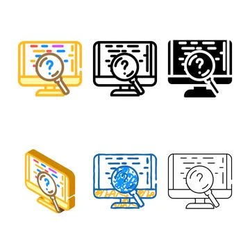 Code review software color icon vector mix Stockillustratie
