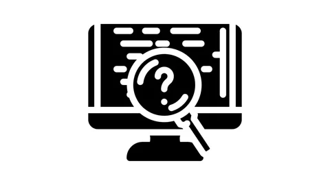 Code review software glyph icon animation Stock Footage 326743807