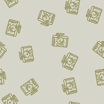 Code review software line vector seamless pattern 스톡 일러스트