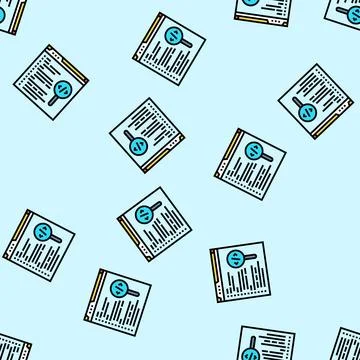 Code review software vector seamless pattern Stock Illustration