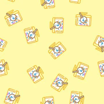 Code review software vector seamless pattern Stock Illustration