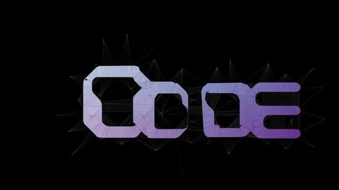 Code Review Text Warping Tessellating Looping Triangles Text Morph Video stock 113868332