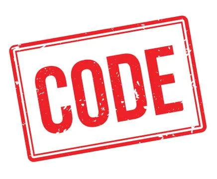 Code rubber stamp Illustrazione stock