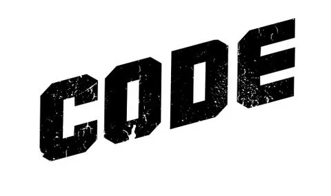 Code rubber stamp Stock Illustration