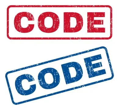Code Rubber Stamps Stock Illustration