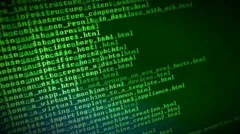 Code running up a computer screen Stock Footage 51316715