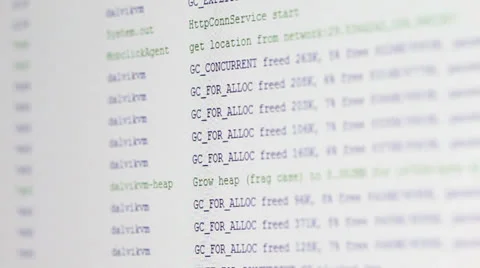 Code running Stock Footage 27066961