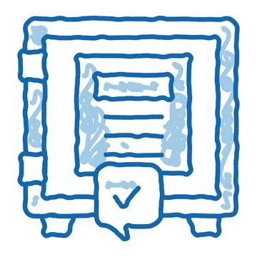 Code safe doodle icon hand drawn illustration Stock Illustration