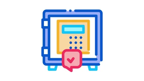 Code safe Icon Animation Stock Footage 145280773